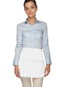 DayStar White Deluxe Rounded Waist Apron (3 Pockets)