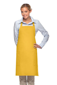 DayStar Yellow Deluxe Bib Adjustable Apron (2 Patch Pockets)