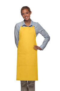 DayStar Yellow Deluxe Butcher Adjustable Apron (2 Pockets)