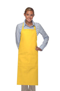 DayStar Yellow Deluxe XL Butcher Adjustable Apron (2 Pockets)