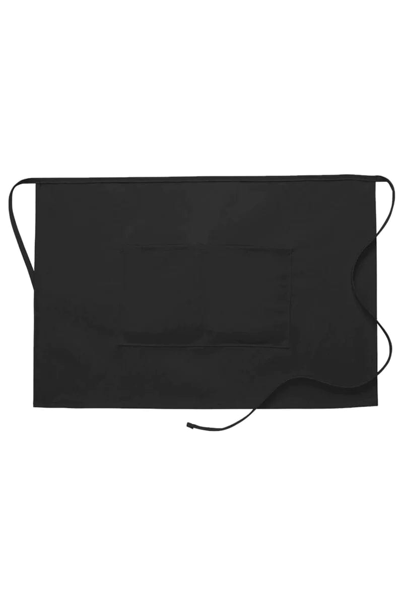 Cardi / DayStar Black Half Bistro Apron (2 Pockets)