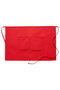Cardi / DayStar Red Half Bistro Apron (2 Pockets)