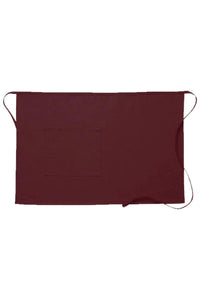Cardi / DayStar Maroon Half Bistro Apron (1 Pocket)