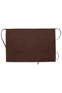 Cardi / DayStar Brown Half Bistro Apron (2 Patch Pockets)