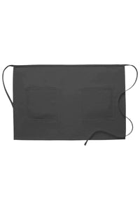 Cardi / DayStar Charcoal Half Bistro Apron (2 Patch Pockets)