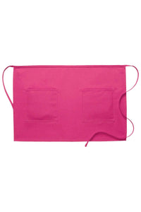 Cardi / DayStar Hot Pink Half Bistro Apron (2 Patch Pockets)