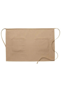 Cardi / DayStar Khaki Half Bistro Apron (2 Patch Pockets)