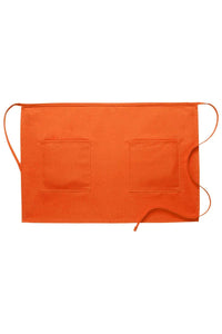 Cardi / DayStar Orange Half Bistro Apron (2 Patch Pockets)