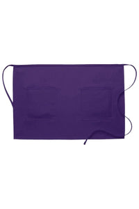 Cardi / DayStar Purple Half Bistro Apron (2 Patch Pockets)