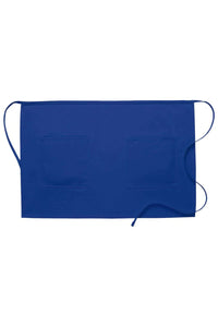 Cardi / DayStar Royal Blue Half Bistro Apron (2 Patch Pockets)