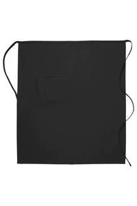 Cardi / DayStar Black Full Bistro Apron (1 Pocket)