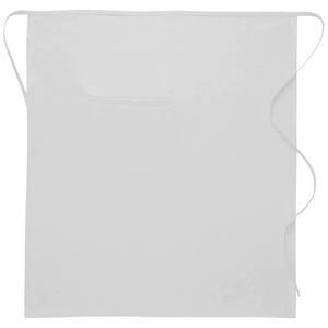 Cardi / DayStar White Full Bistro Apron (1 Inset Pocket)