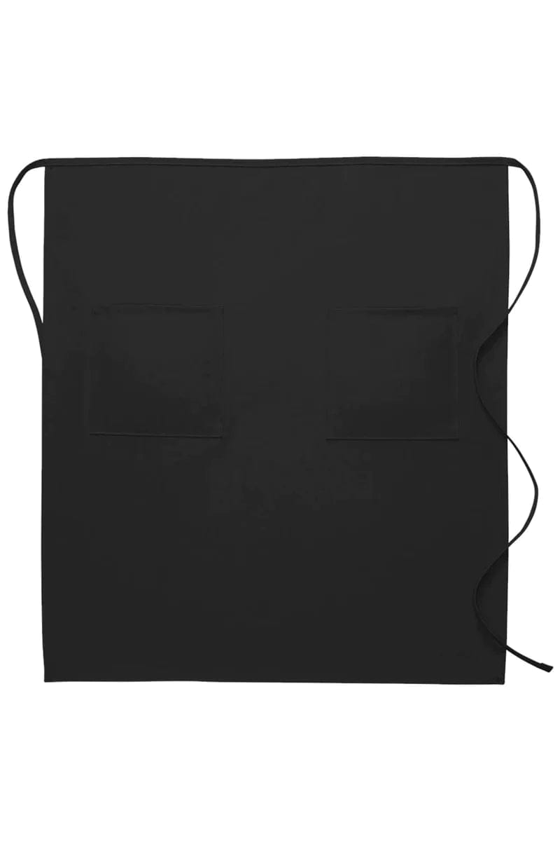 Cardi / DayStar Black Full Bistro Apron (2 Pockets)