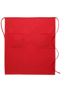 Cardi / DayStar Red Full Bistro Apron (2 Pockets)