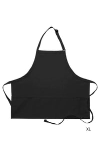 Cardi / DayStar Black Deluxe Bib XL Adjustable Apron (3 Pockets)