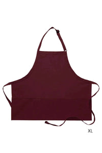 Cardi / DayStar Maroon Deluxe Bib XL Adjustable Apron (3 Pockets)