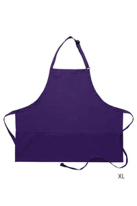 Cardi / DayStar Purple Deluxe Bib XL Adjustable Apron (3 Pockets)