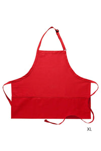 Cardi / DayStar Red Deluxe Bib XL Adjustable Apron (3 Pockets)