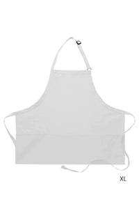 Cardi / DayStar White Deluxe Bib XL Adjustable Apron (3 Pockets)