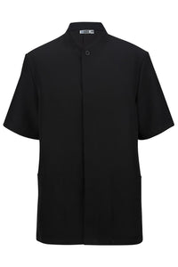 Edwards Men's Nehru Housekeeping Service Shirt - Black
