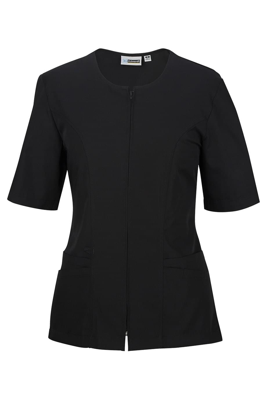 Edwards XXS Black Housekeeping Zip Tunic