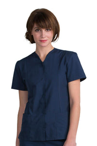 Edwards Black Housekeeping Snap Front Tunic