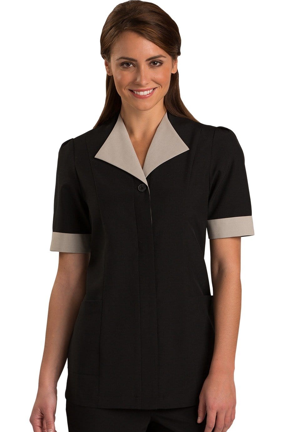 Women's Black Pinnacle Housekeeping Tunic – HousekeepingUniforms.com