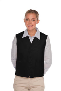 DayStar Black 4-Button Unisex Vest with 2 Pockets