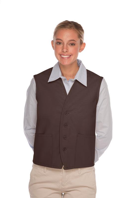 DayStar Brown 4-Button Unisex Vest with 2 Pockets