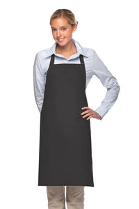 Cardi / DayStar Charcoal Deluxe Bib Adjustable Apron (2 Patch Pockets)