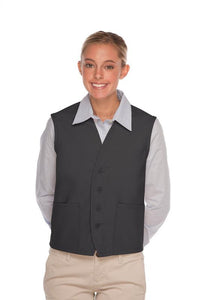 DayStar Charcoal 4-Button Unisex Vest with 2 Pockets