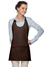 Cardi / DayStar Brown Scoop Neck Bib Adjustable Apron (3 Pockets)