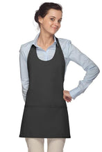 Cardi / DayStar Charcoal Scoop Neck Bib Adjustable Apron (3 Pockets)