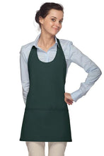 Cardi / DayStar Hunter Green Scoop Neck Bib Adjustable Apron (3 Pockets)