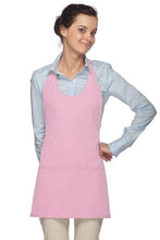 Cardi / DayStar Pink Scoop Neck Bib Adjustable Apron (3 Pockets)