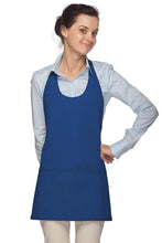 Cardi / DayStar Royal Blue Scoop Neck Bib Adjustable Apron (3 Pockets)