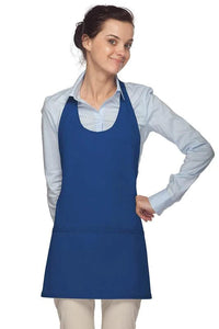 Cardi / DayStar Royal Blue Scoop Neck Bib Adjustable Apron (3 Pockets)