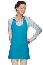Cardi / DayStar Turquoise Scoop Neck Bib Adjustable Apron (3 Pockets)