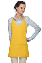 Cardi / DayStar Yellow Scoop Neck Bib Adjustable Apron (3 Pockets)