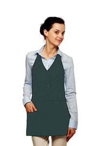 Cardi / DayStar Hunter Green Single Breasted Bib Adjustable Apron (3 Pockets)