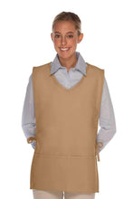 Cardi / DayStar Khaki Squared V-Neck Cobbler Apron (2 Pockets)