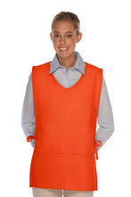 Cardi / DayStar Orange Squared V-Neck Cobbler Apron (2 Pockets)