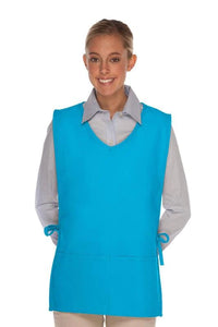 Cardi / DayStar Turquoise Squared V-Neck Cobbler Apron (2 Pockets)