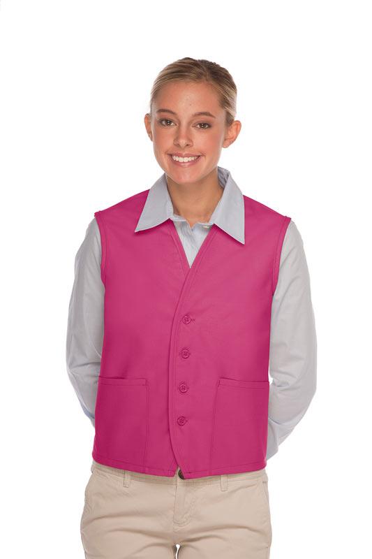 DayStar Hot Pink 4-Button Unisex Vest with 2 Pockets