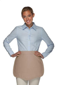 Cardi / DayStar Khaki Scalloped Waist Apron (2 Pockets)