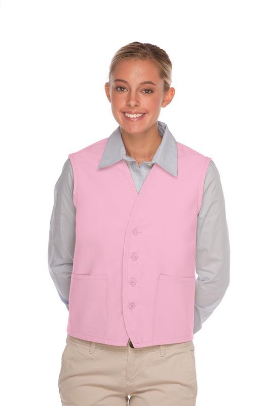 DayStar Pink 4-Button Unisex Vest with 2 Pockets