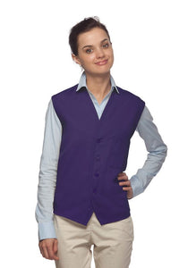 Cardi / DayStar Purple 4-Button Unisex Vest with 1 Pocket