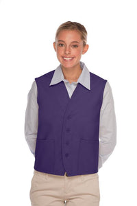 DayStar Purple 4-Button Unisex Vest with 2 Pockets