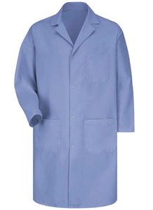 Red Kap Men's Light Blue 4-Gripper Lab Coat