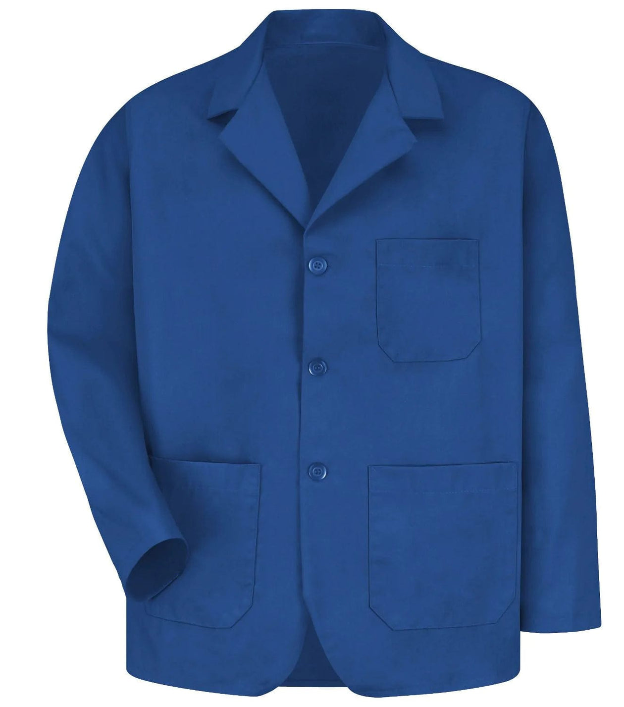 Red Kap Men's Navy Lapel Counter Coat